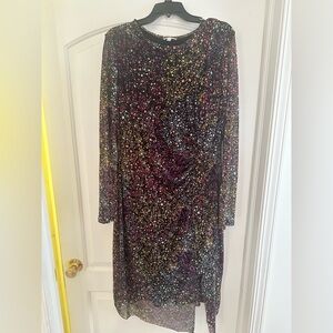 Leith Multicolor Sequin Midi Dress